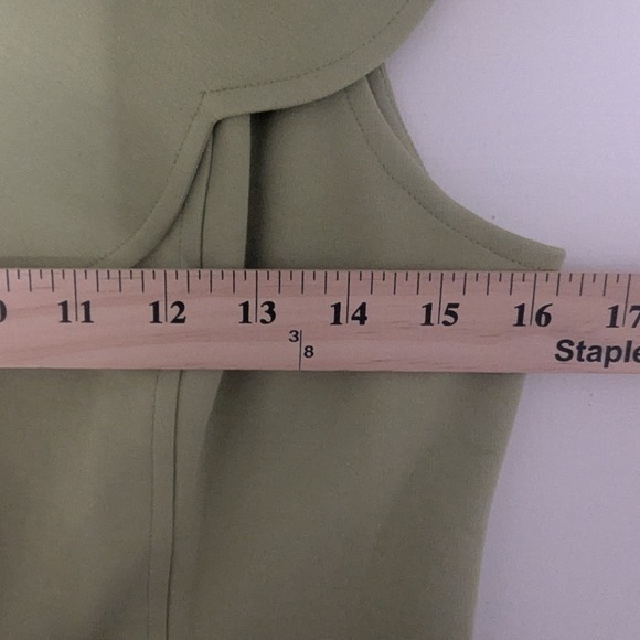 Maeve by Anthropologie Scalloped Collar Button Front Dress Light Green Womens M - Picture 5 of 8